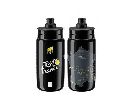 láhev ELITE 0,5l Fly TdF Map 2020 black race