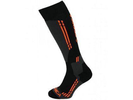 Competition ski socks, black/anthracite/orange