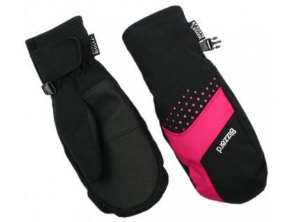 BLIZZARD Mitten junior ski gloves, black/pink