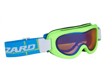 BLIZZARD Ski Gog. 907 MDAZO, neon green matt, amber2, blue mirror