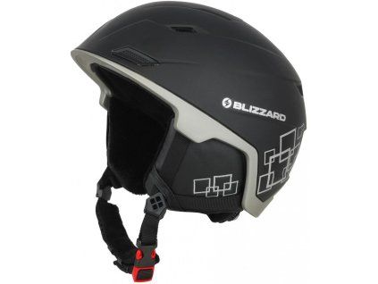 BLIZZARD Double ski helmet, black matt/gun metal/silver squares