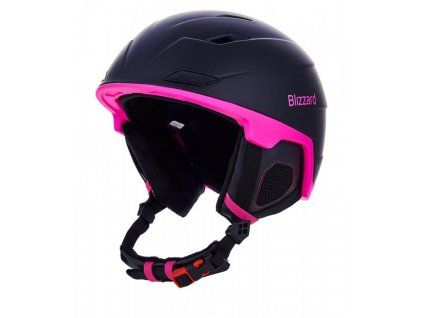 BLIZZARD Viva Double ski helmet, black matt/magenta