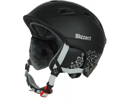 BLIZZARD Viva Demon ski helmet, black matt/silver flowers